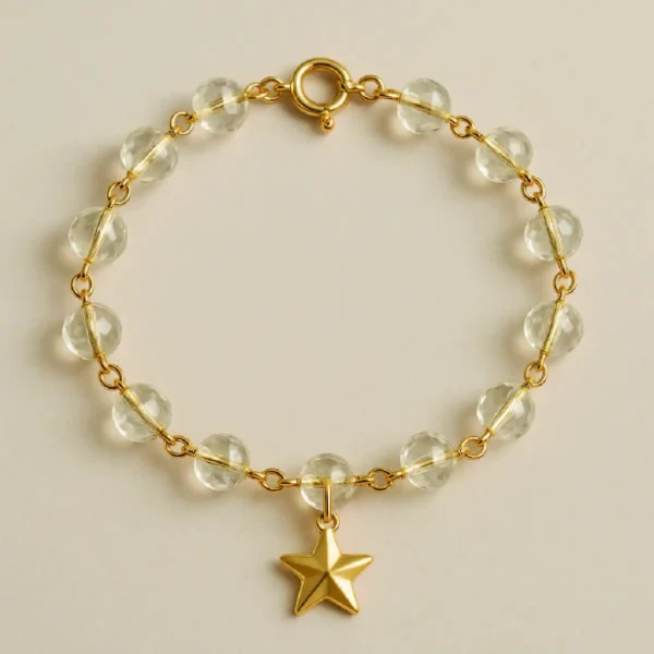 PULSERA ESFERAS Y ESTRELLAS
