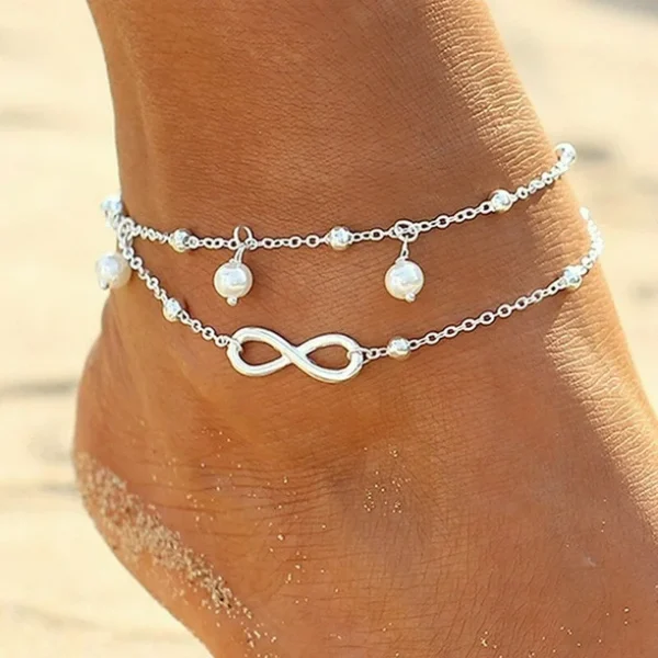 TOBILLERA PERLAS INFINITO