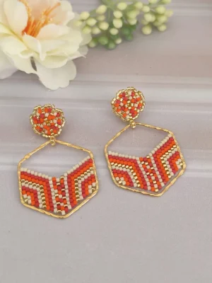 ARETE TEJIDO ROMBO MIYUKI 1740