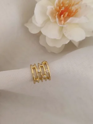 EARCUFF 5 LÍNEAS BOLITAS