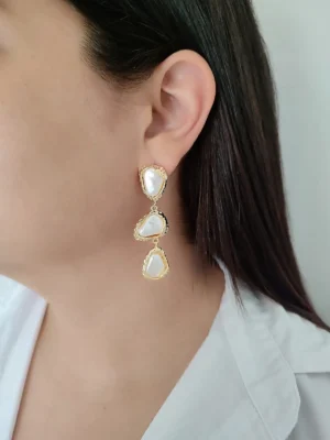 ARETE PERLAS MARTILLADO