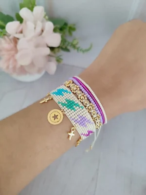 PULSERA TEJIDA RAYOS ESTRELLA – 4157