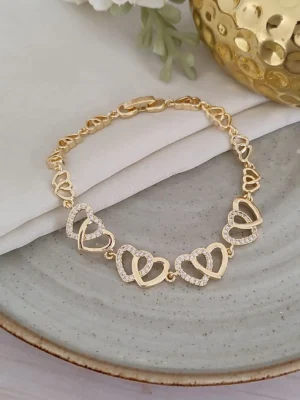 PULSERA CORAZONES ENLAZADOS